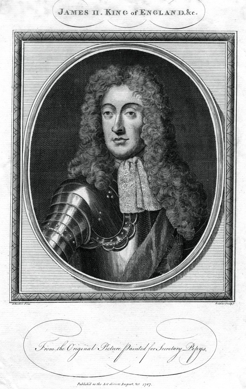 Kong James II af England, 1787. af John Goldar