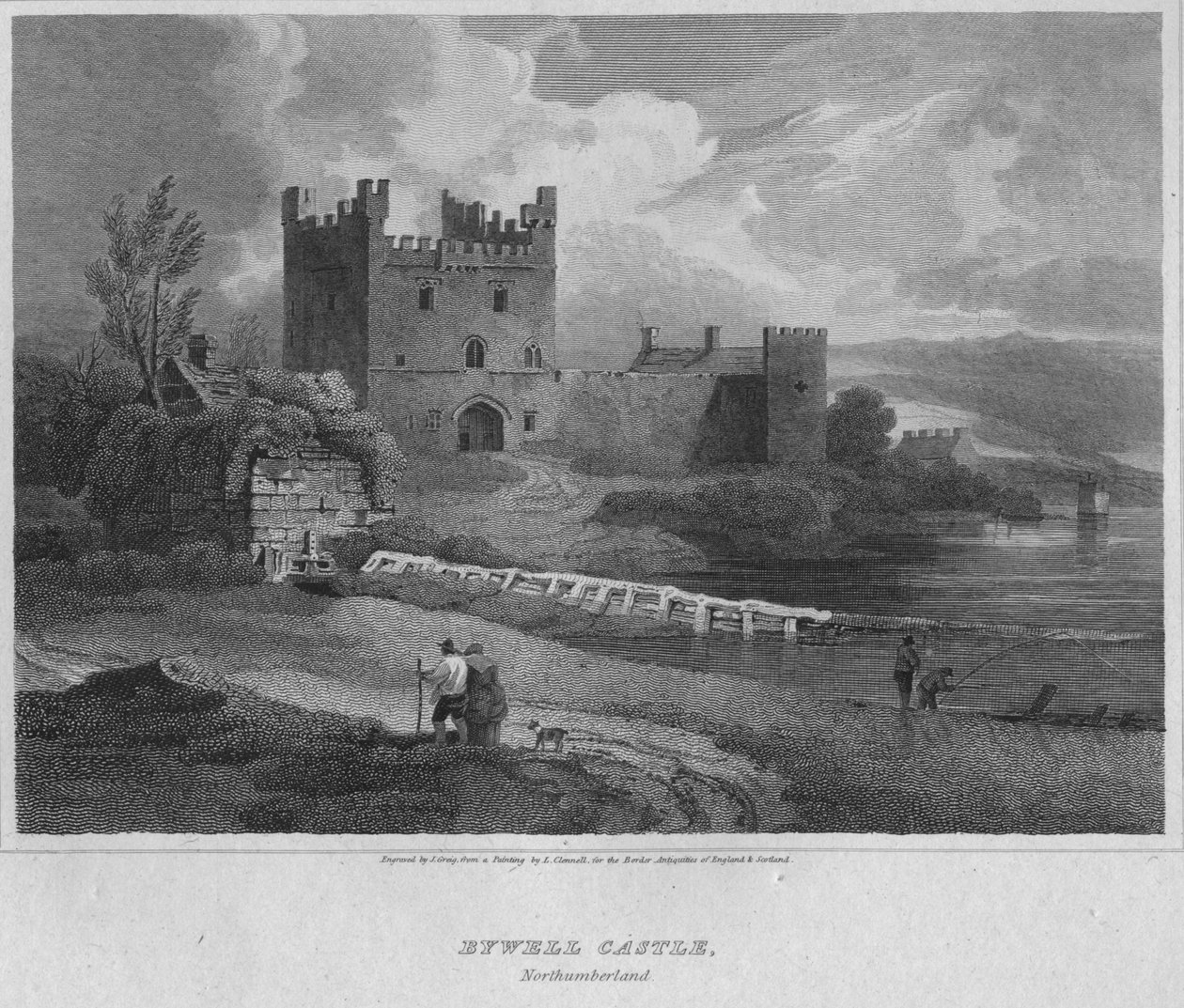 Bywell Castle, Northumberland, 1814 af John Greig