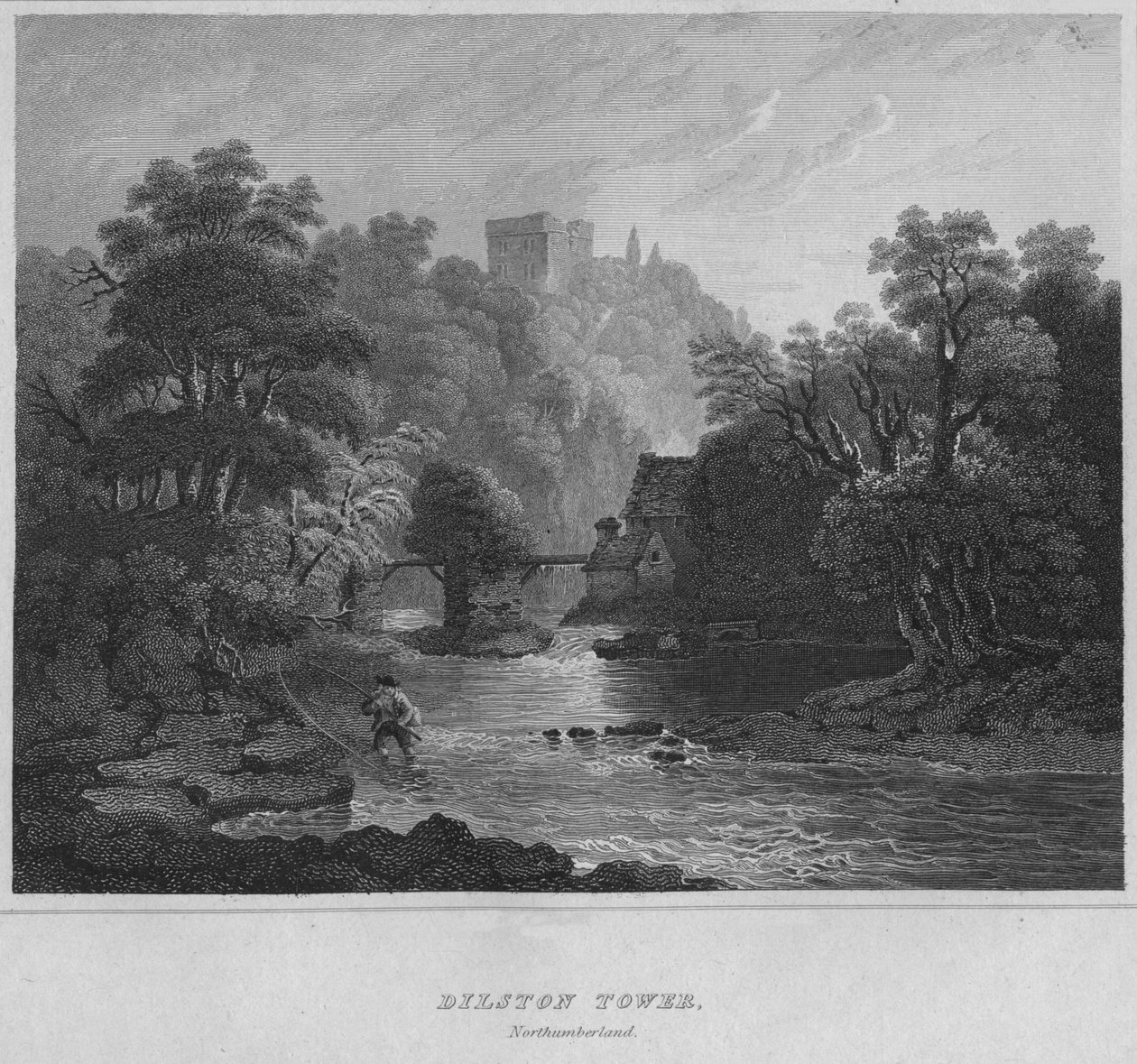 Dilston Tower, Northumberland, 1814 af John Greig