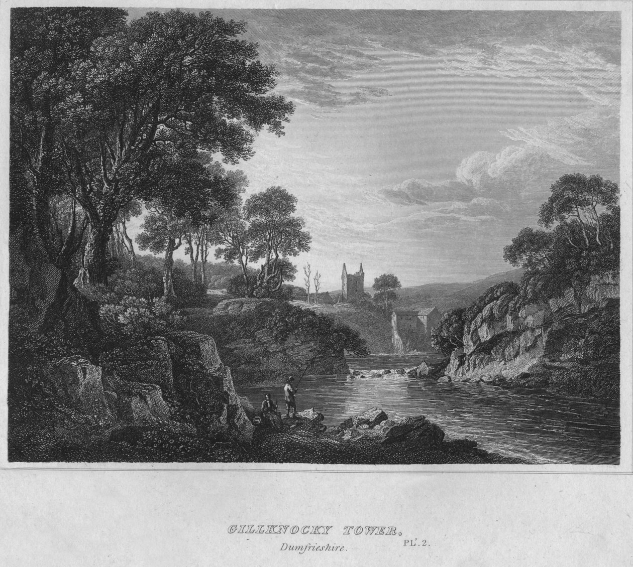 Gillknocky Tower, Dumfrieshire, 1814 af John Greig