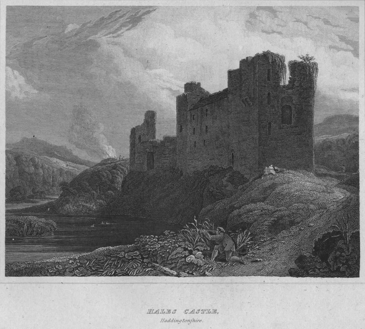 Hales Castle, Haddingtonshire, 1814 af John Greig