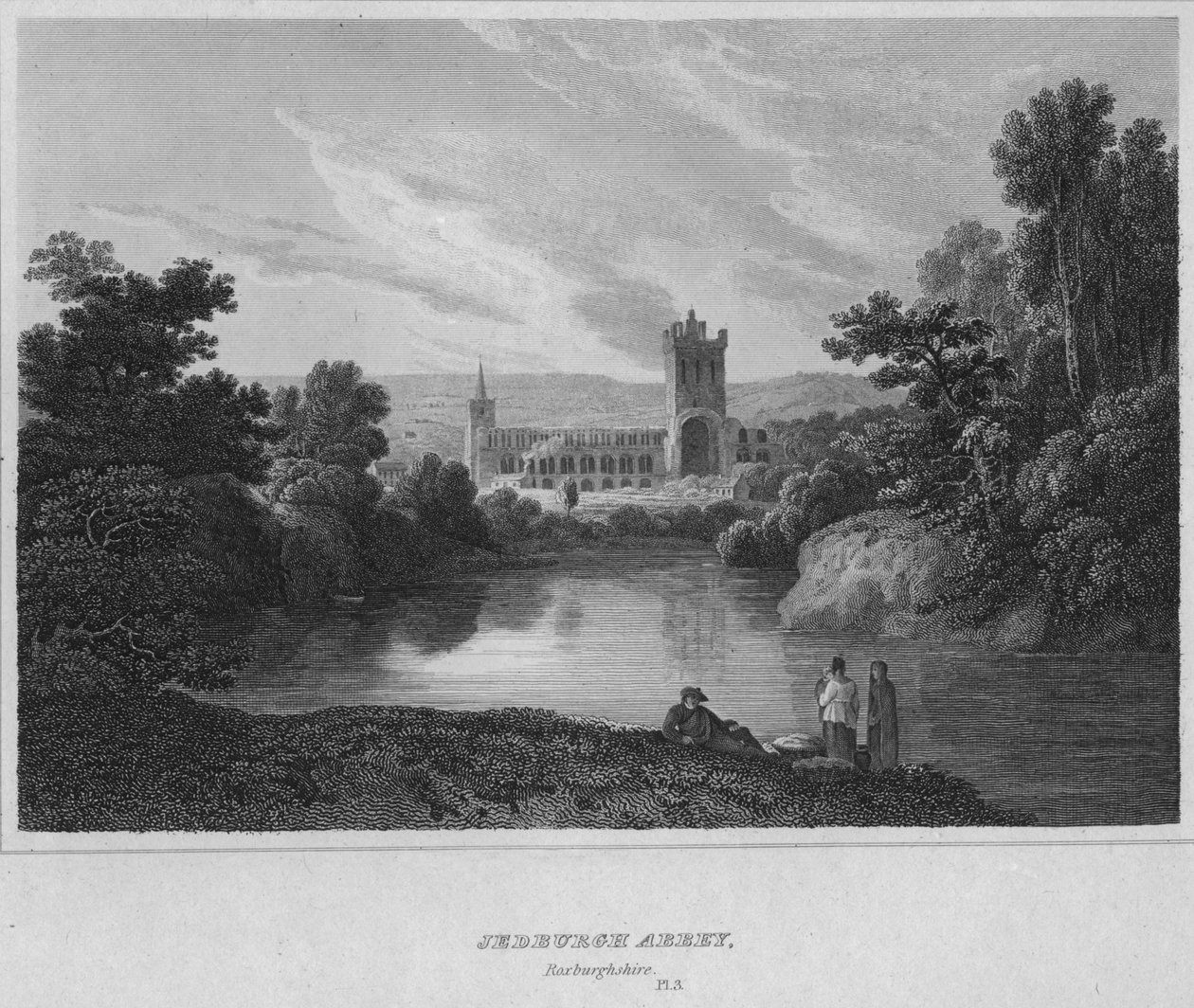Jedburgh Abbey, Roxburghshire, 1814 af John Greig