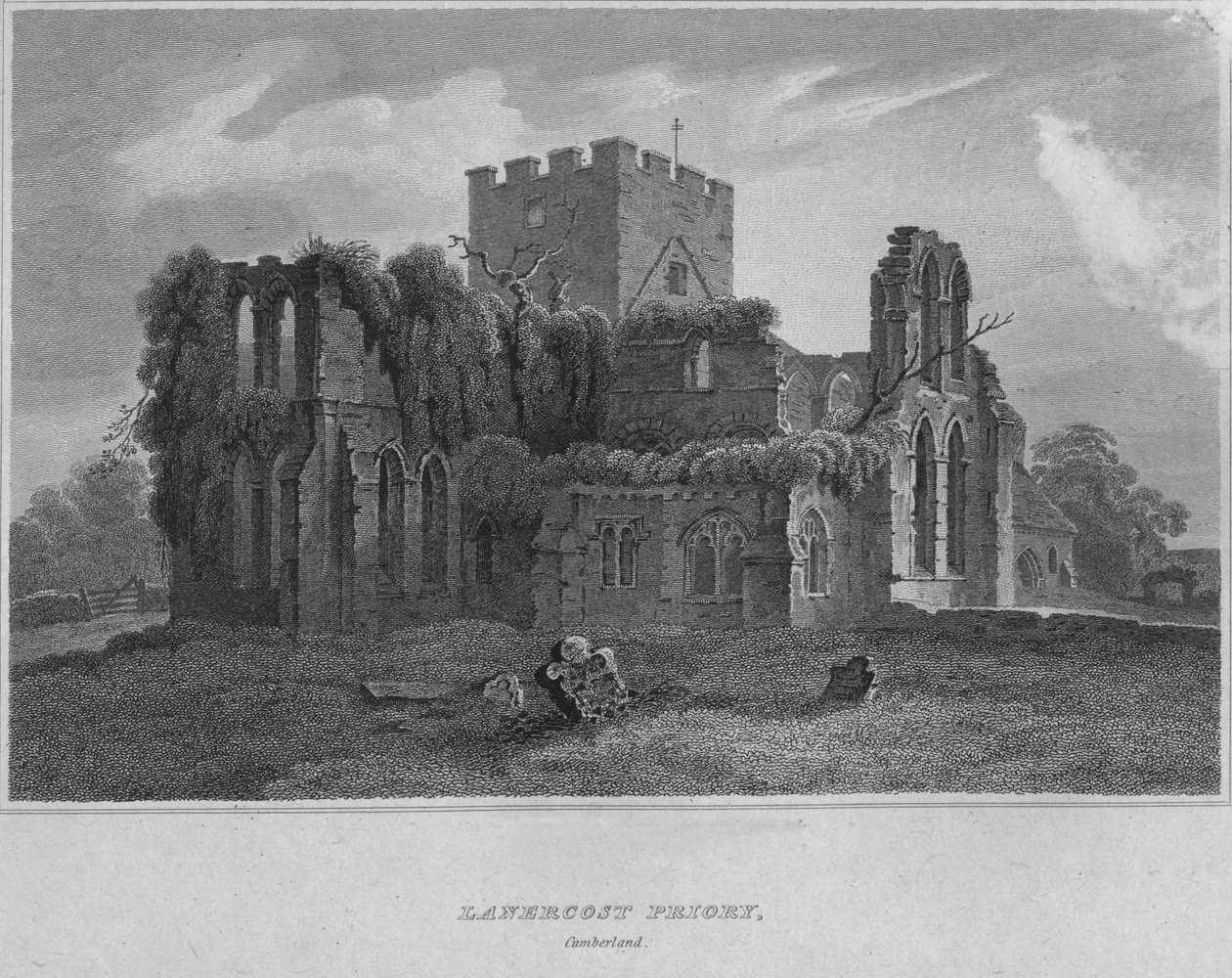 Lanercost Priory, Cumberland, 1814 af John Greig