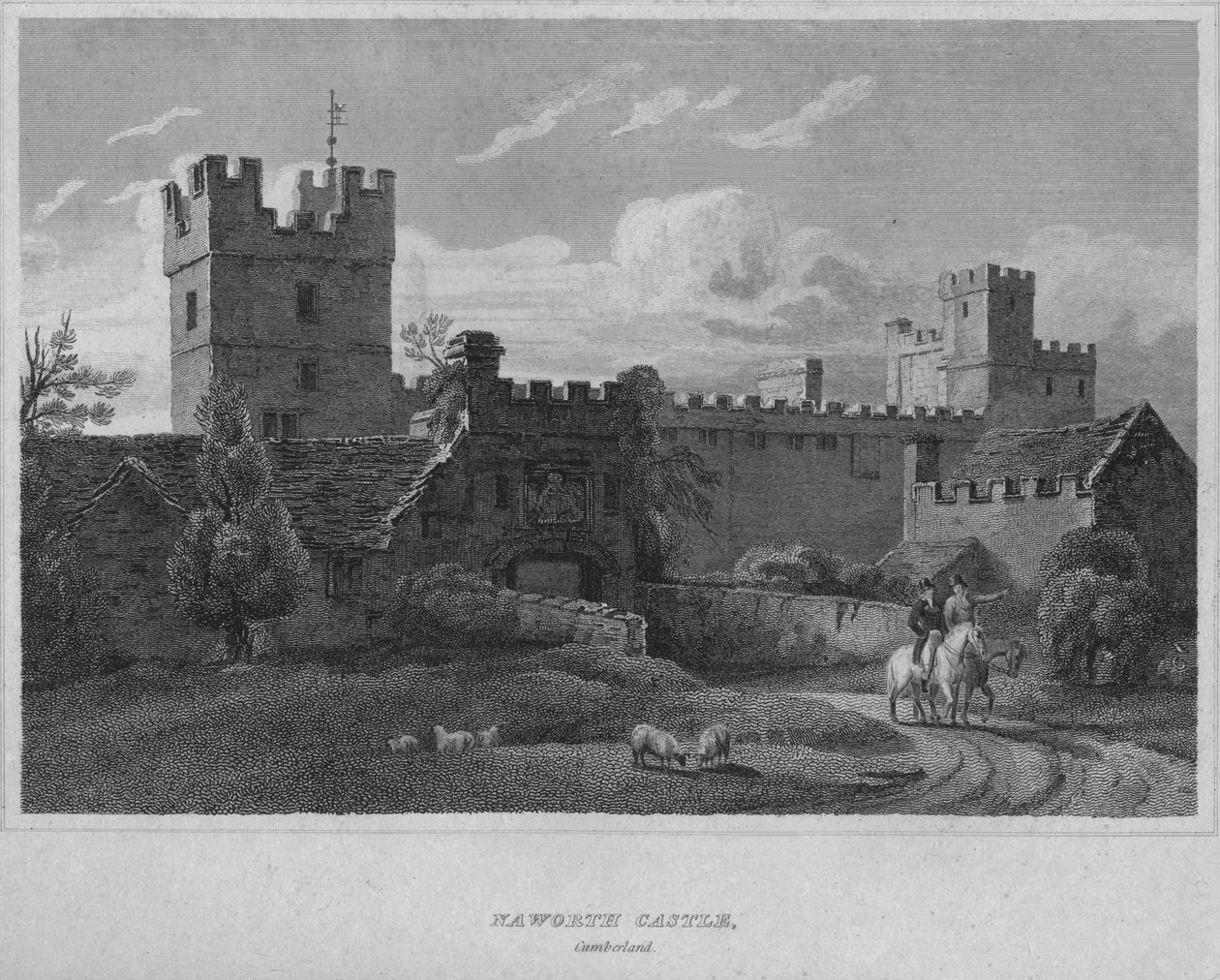 Naworth Castle, Cumberland, 1814 af John Greig