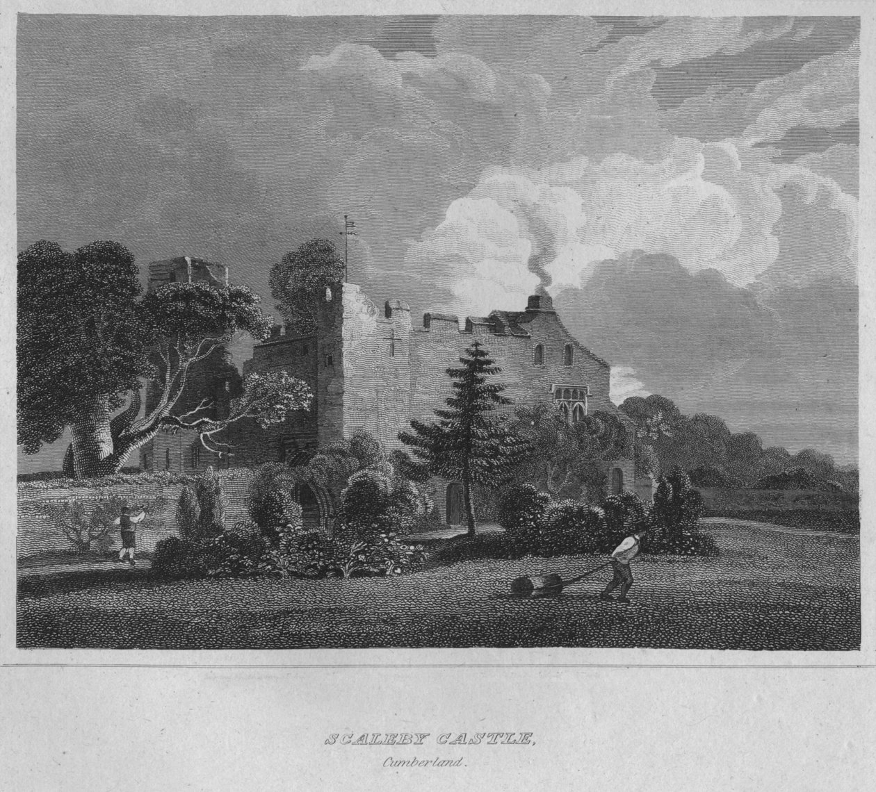 Scaleby Slot. Cumberland, 1814 af John Greig