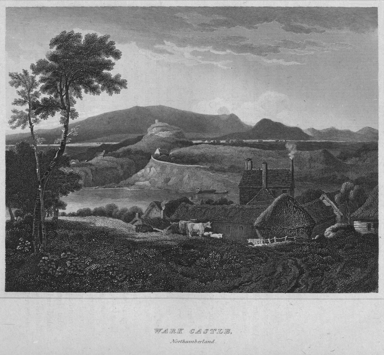 Wark Castle, Northumberland, 1814 af John Greig