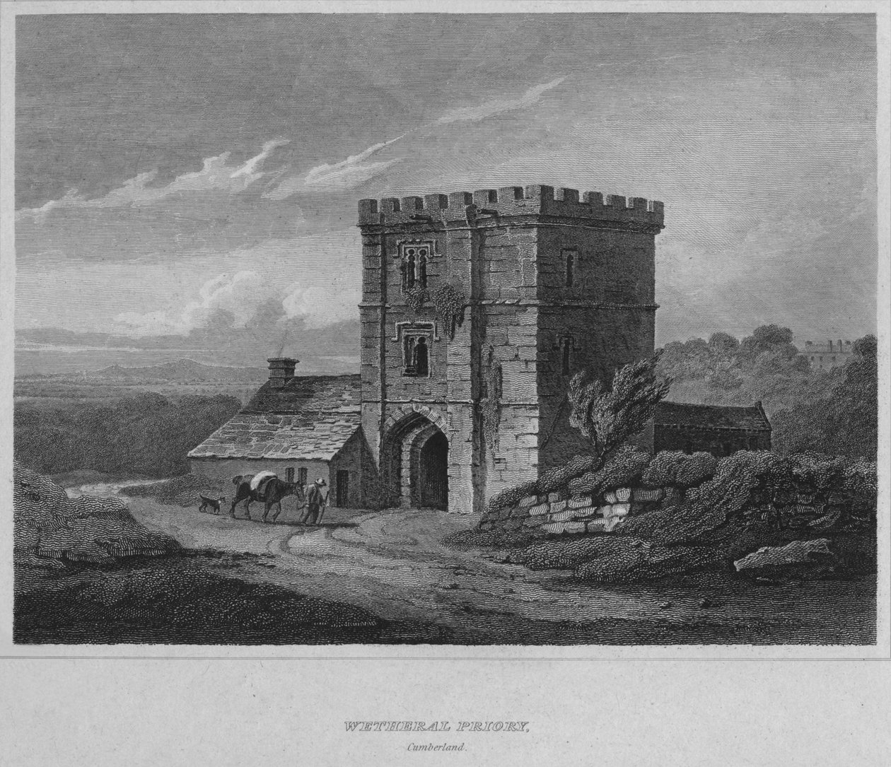 Wetheral Priory, Cumberland, 1814 af John Greig