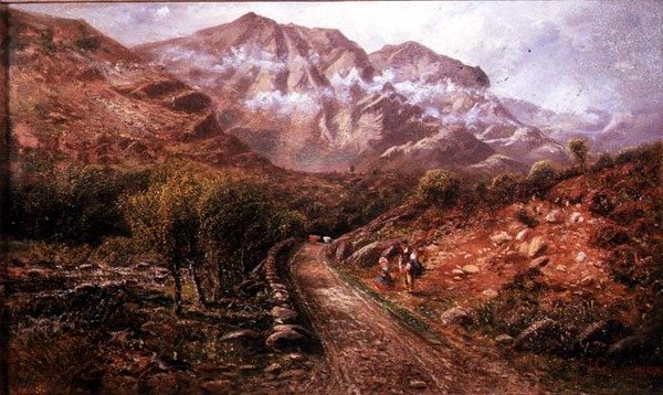 Eel Crags, Borrowdale, Cumberland af John Gunson Atkinson