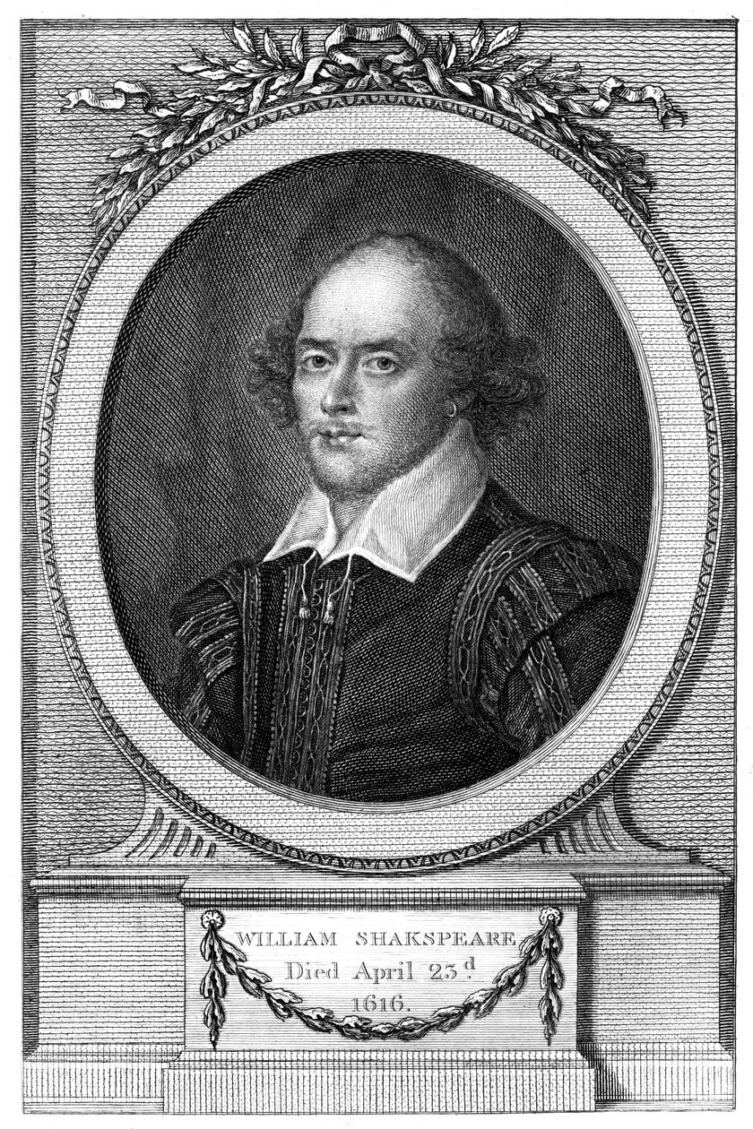 William Shakespeare, engelsk digter og dramatiker, 1820 af John Hall