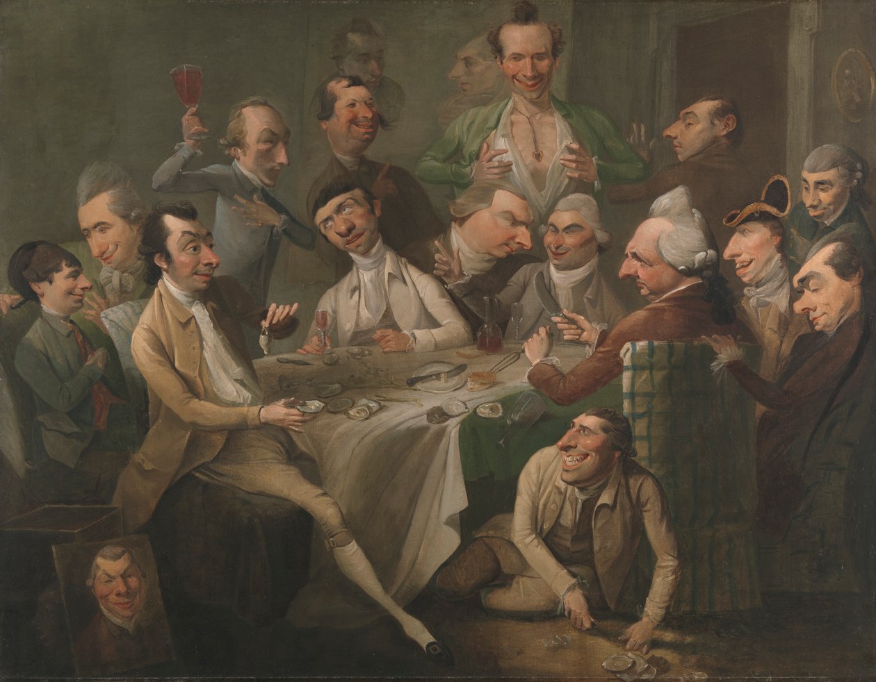 En karikaturgruppe af John Hamilton Mortimer