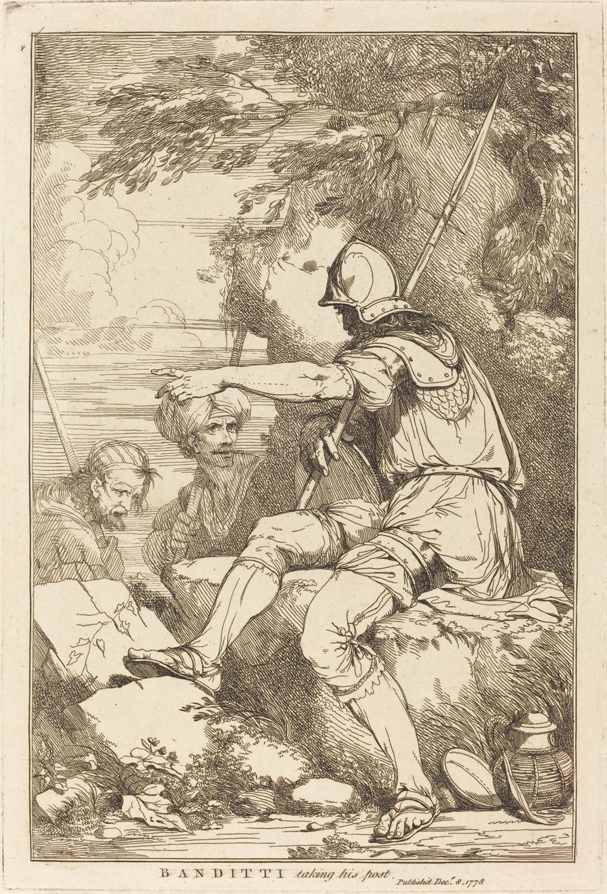 Banditti tager sin post af John Hamilton Mortimer