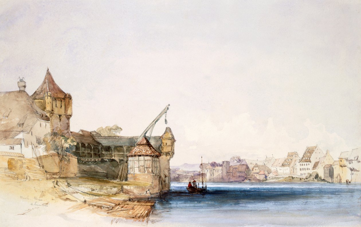 Udsigt i Basel, 1842 af John Harper