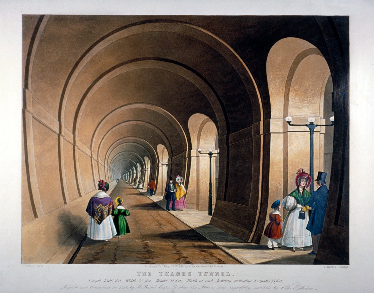 Thames Tunnel, London, 1835 af John Harris