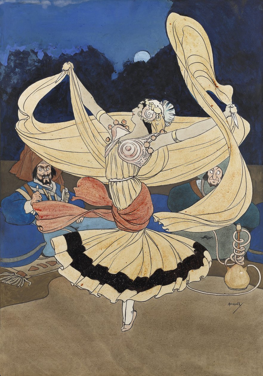 Kniv Dancer (gouache) af John Hassall