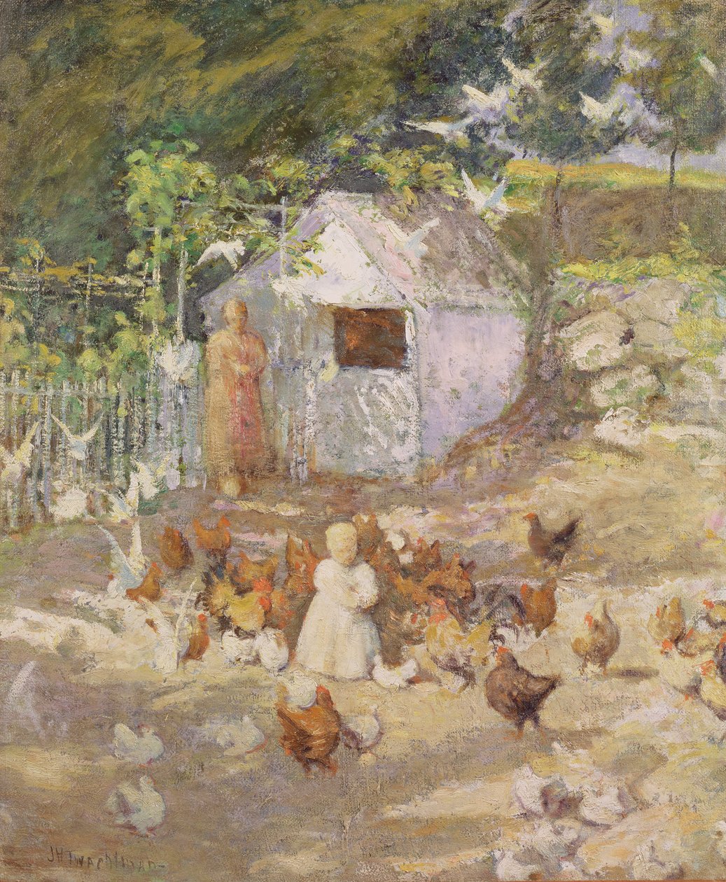 Ladegård, ca. 1890-1900 af John Henry Twachtman