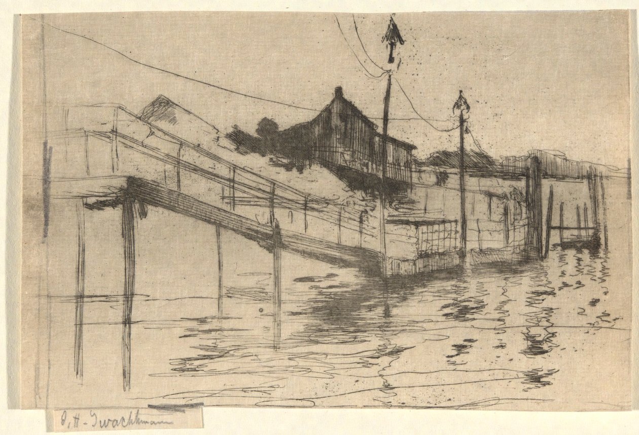 Havnescene af John Henry Twachtman