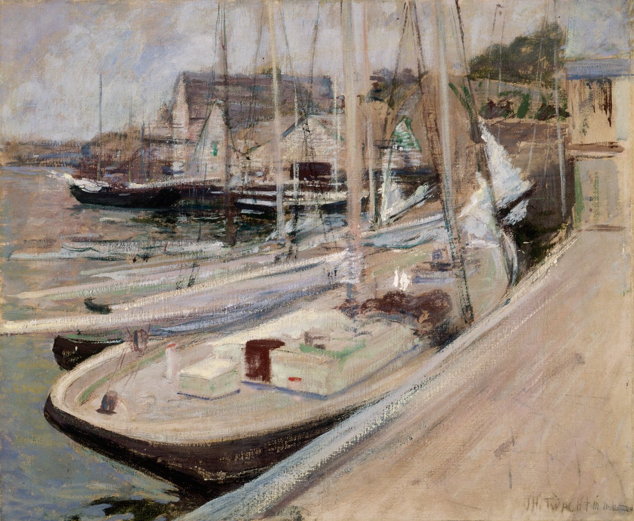 Fiskerbåde i Gloucester, 1901. af John Henry Twachtman