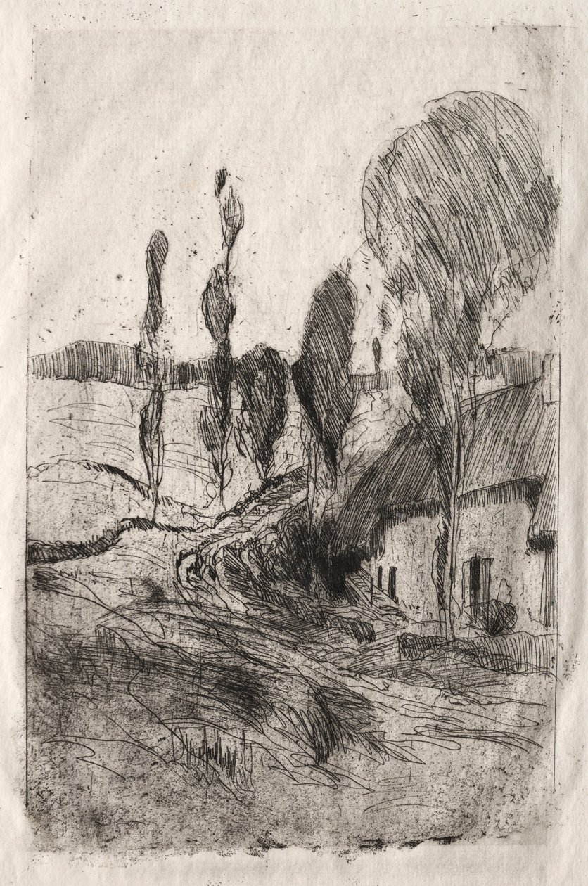 Fransk Landskab, ca. 1884-89. af John Henry Twachtman