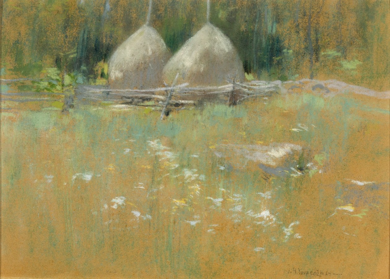 Høstakkene i udkanten af skoven af John Henry Twachtman