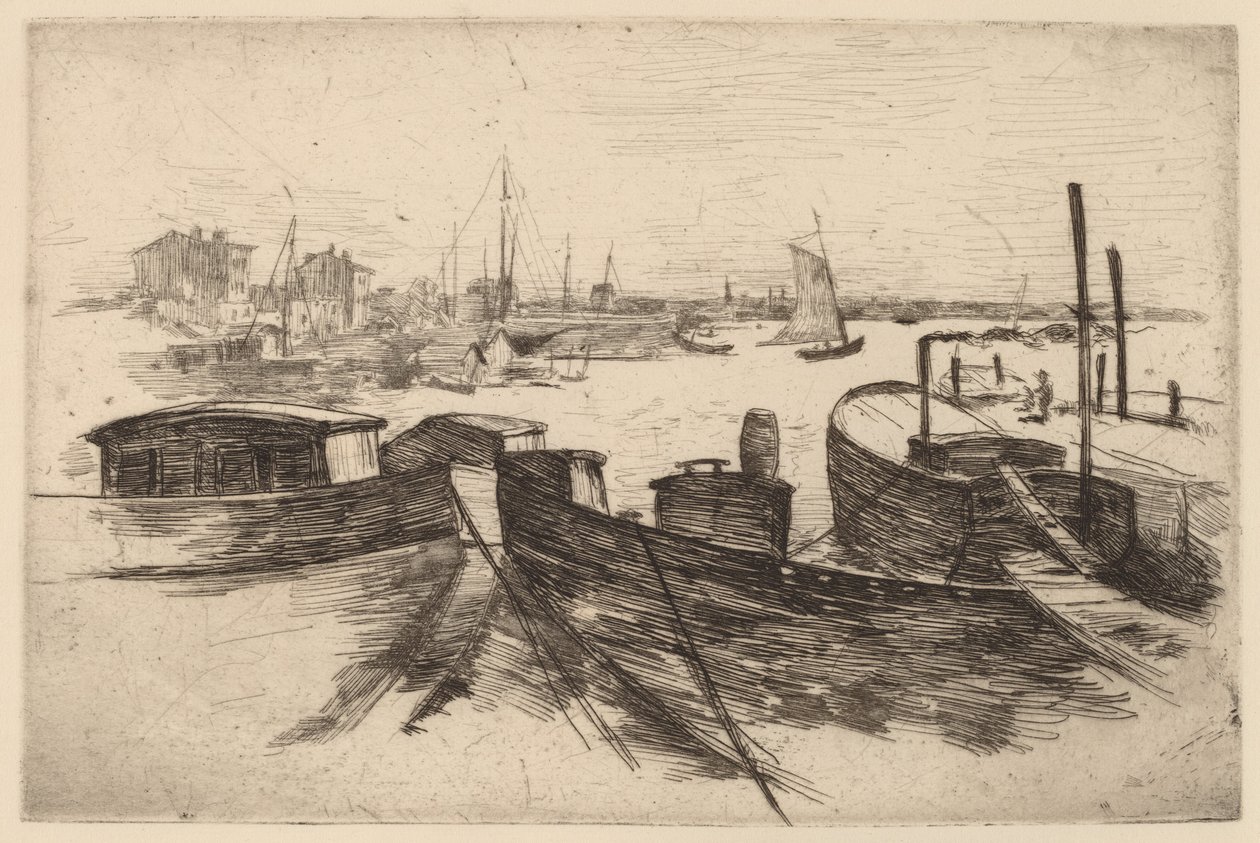 Havnen, Bridgeport af John Henry Twachtman