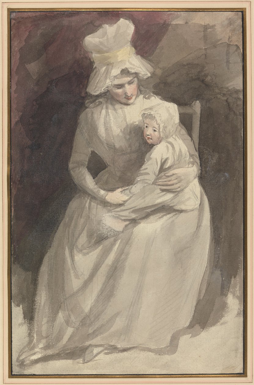 Fru Skinner og Barn af John Hoppner