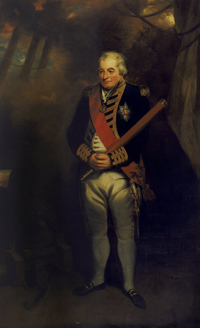 Portræt af admiral John Jervis af John Hoppner