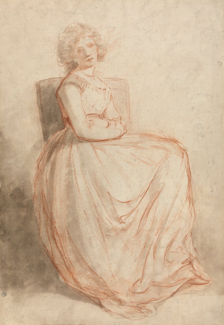 Studie af en siddende kvinde af John Hoppner