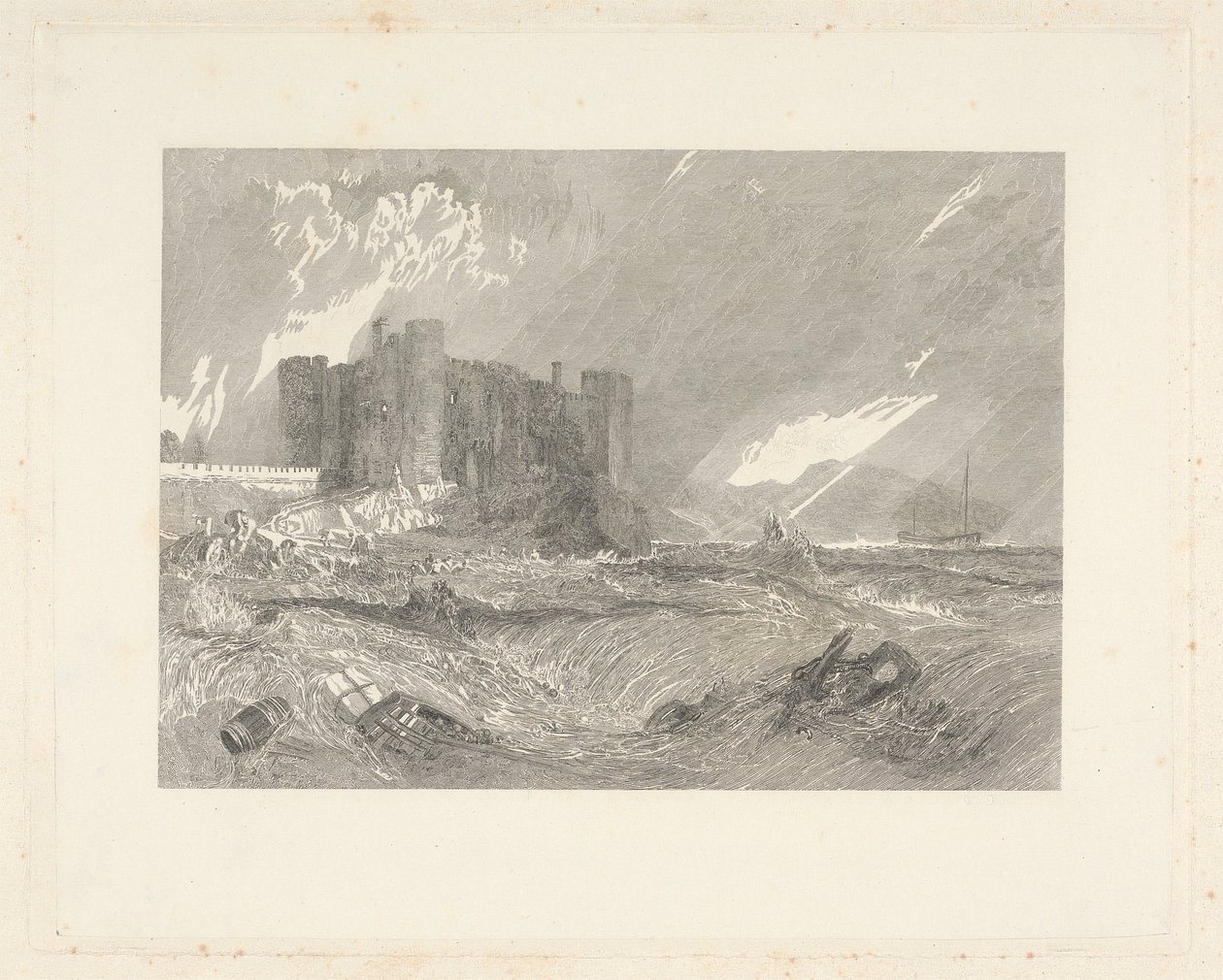 Laugharne Castle, Carmarthenshire af John Horsburgh