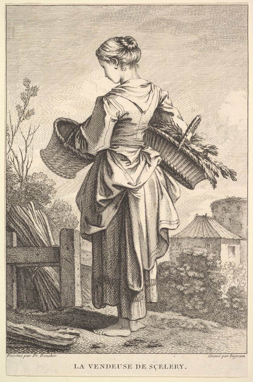 Sælgeren af selleri, 1741-63. af John Ingram