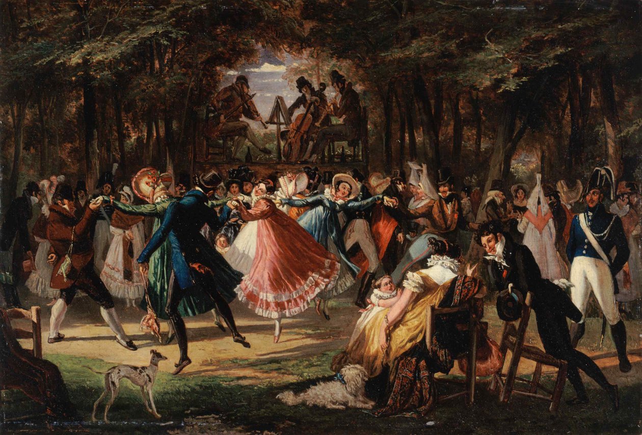Bal offentlig, 1818. af John James Chalon