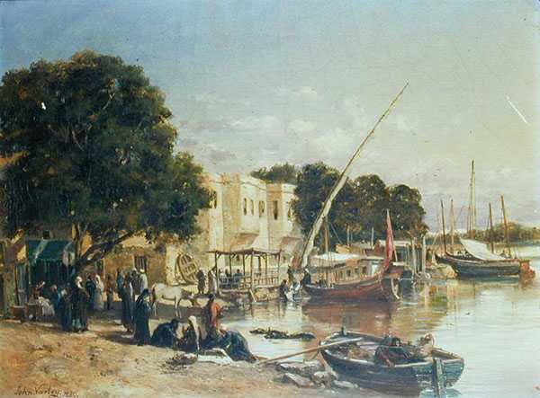 På Mahmoudieh-kanalen, Alexandria af John Jnr. Varley