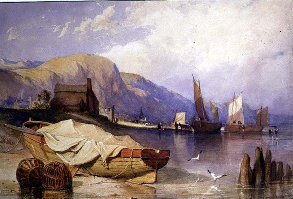 Kystscene af John Joseph Cotman