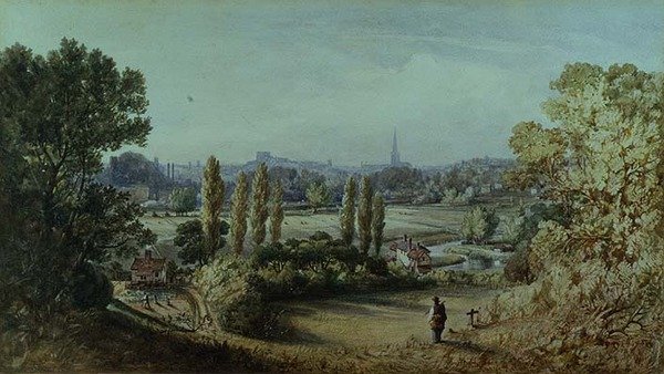 Norwich fra Crown Point af John Joseph Cotman