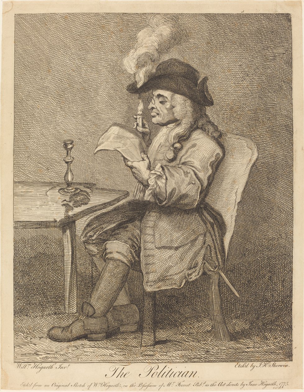 Politiker af John Keyse Sherwin after William Hogarth