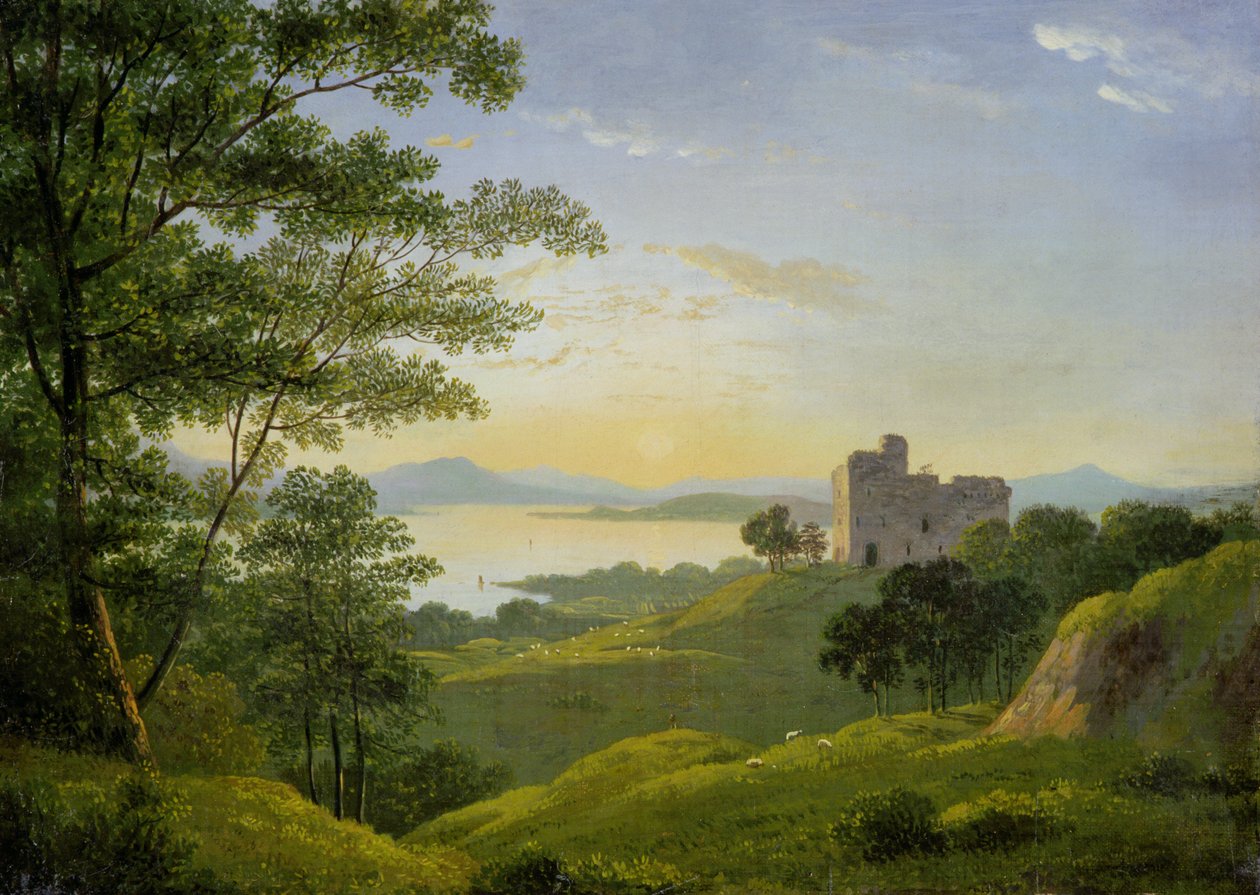 Solnedgang i det vestlige højland, ca. 1820 af John Knox
