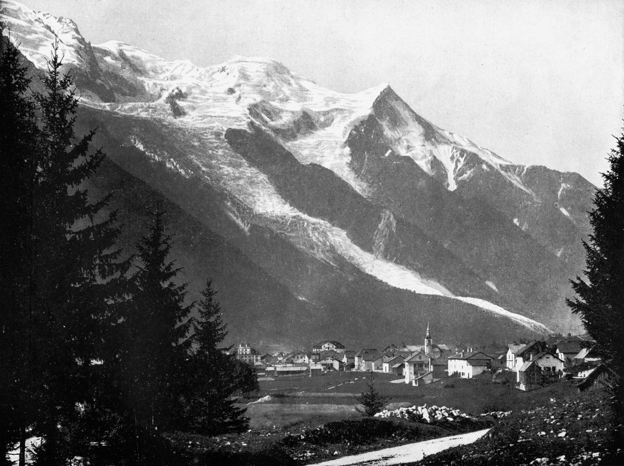 Mont Blanc fra Schweiz, 1893. af John L. Stoddard