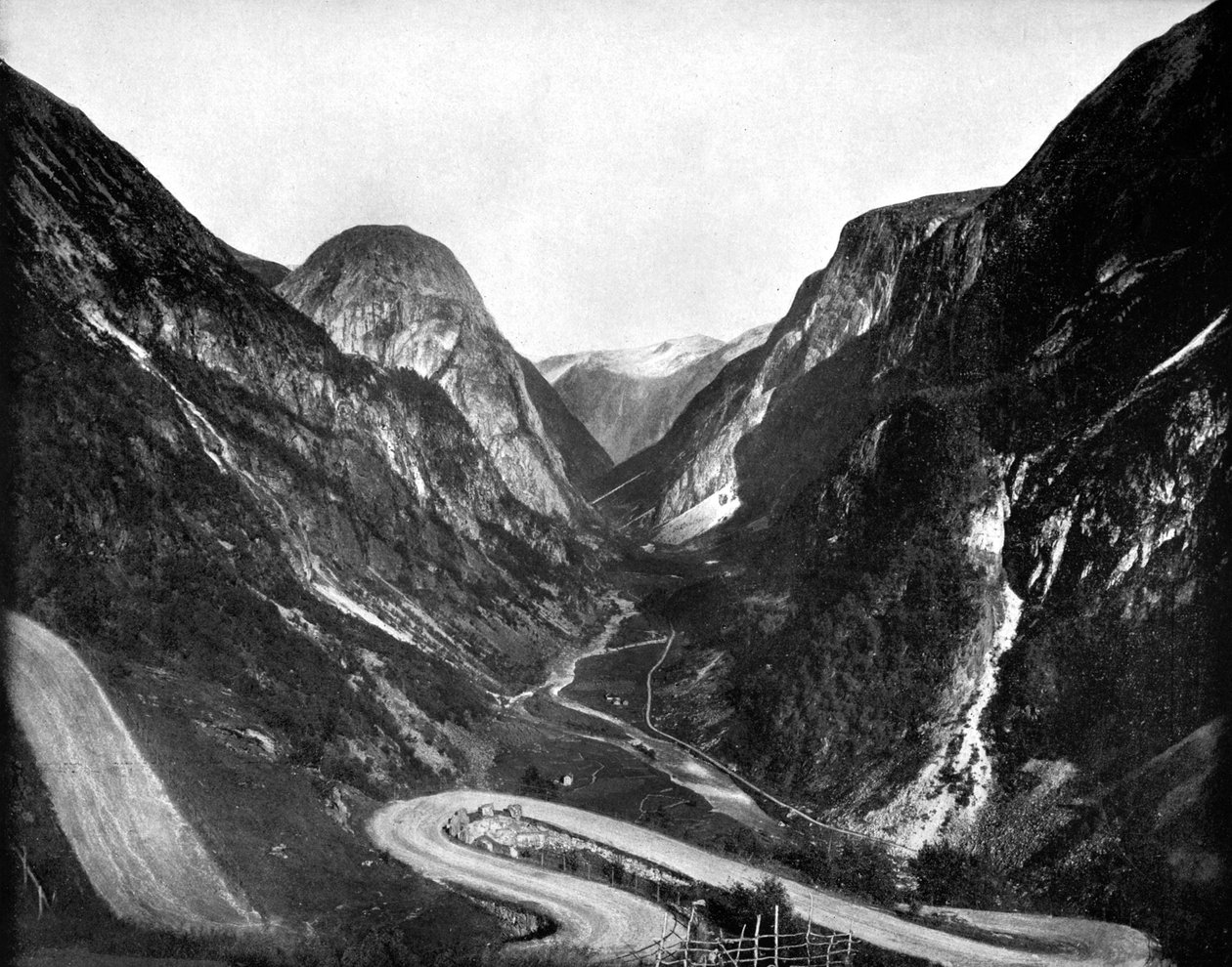 Naerodal Pass, Norge, 1893. af John L. Stoddard