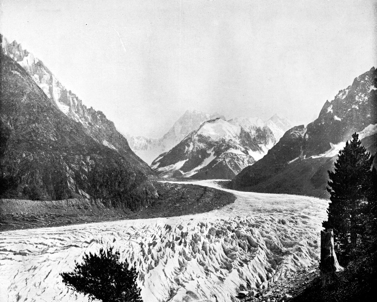 Mer De Glace, Schweiz, 1893. af John L. Stoddard