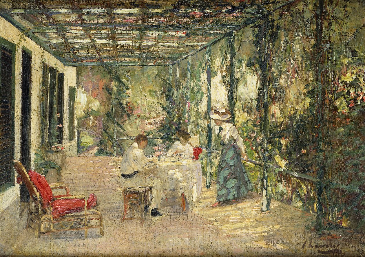 Breakfast on the Terracedani af John Lavery