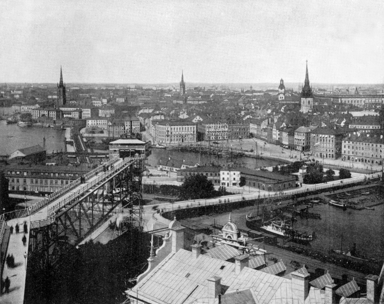 Stockholm, Sverige ca. 1890 (s/h-billede) af John Lawson Stoddard