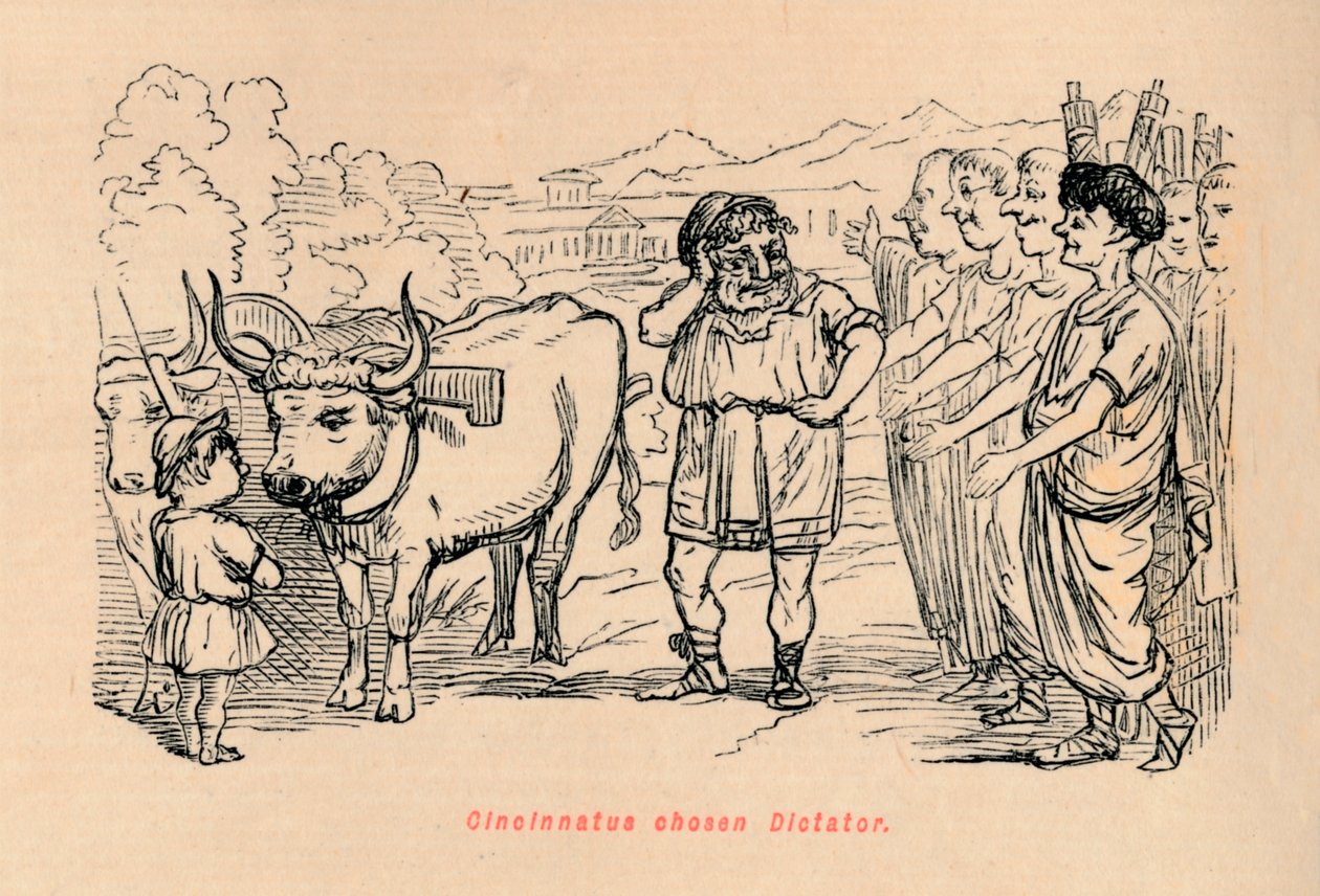 Cincinnatus udvalgt diktator, 1852 af John Leech
