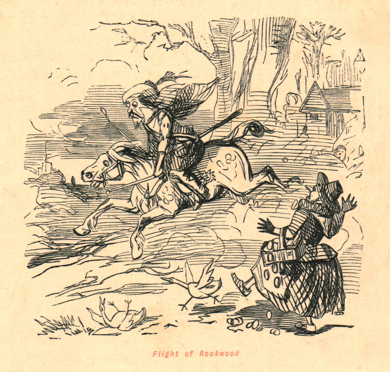 Flight of Rookwood, 1897. af John Leech