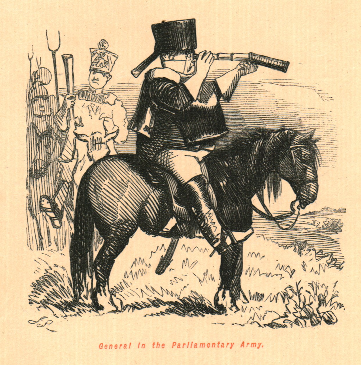 General i den parlamentariske hær, 1897. af John Leech
