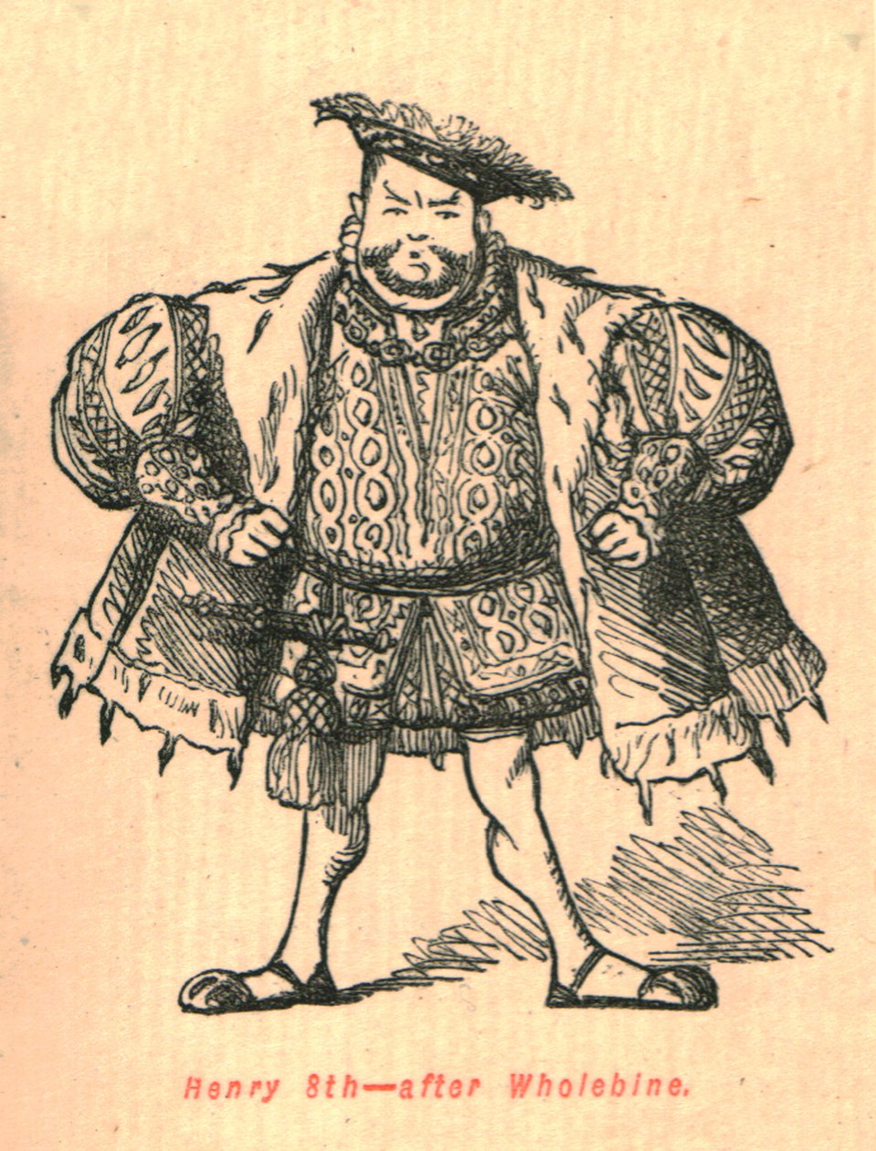 Henrik 8. - efter Wholebine, 1897. af John Leech