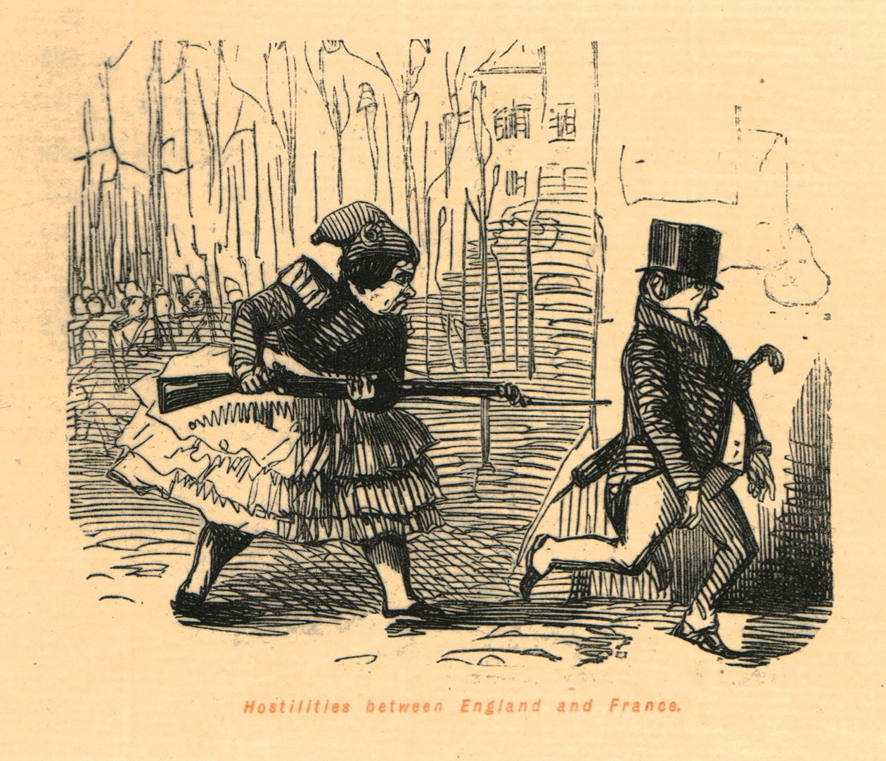 Fjendtligheder mellem England og Frankrig, 1897. af John Leech