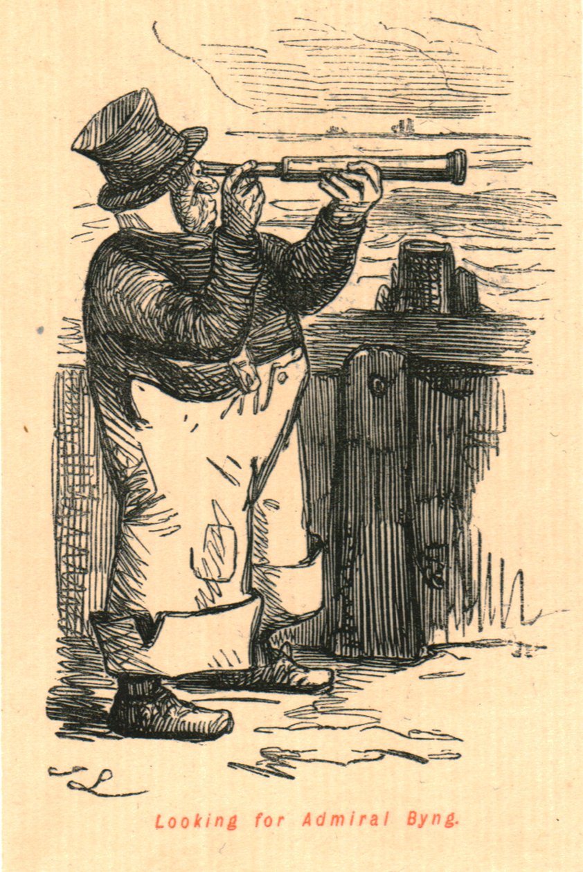 På udkig efter admiral Byng, 1897. af John Leech