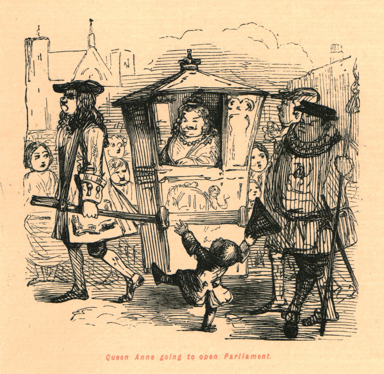 Dronning Anne vil åbne parlamentet, 1897. af John Leech