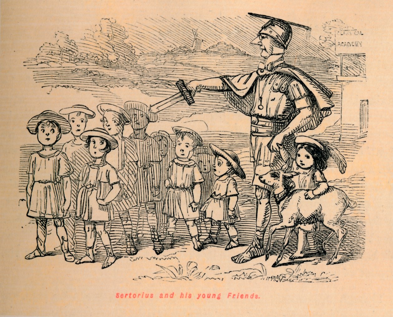 Sertorius og hans unge venner, 1852 af John Leech