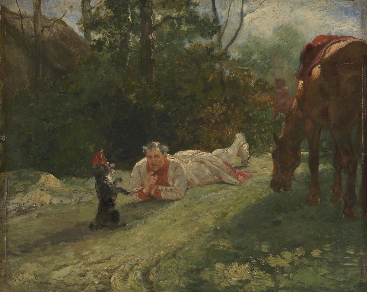 Den optrædende hund, ca. 1875 af John Lewis Brown