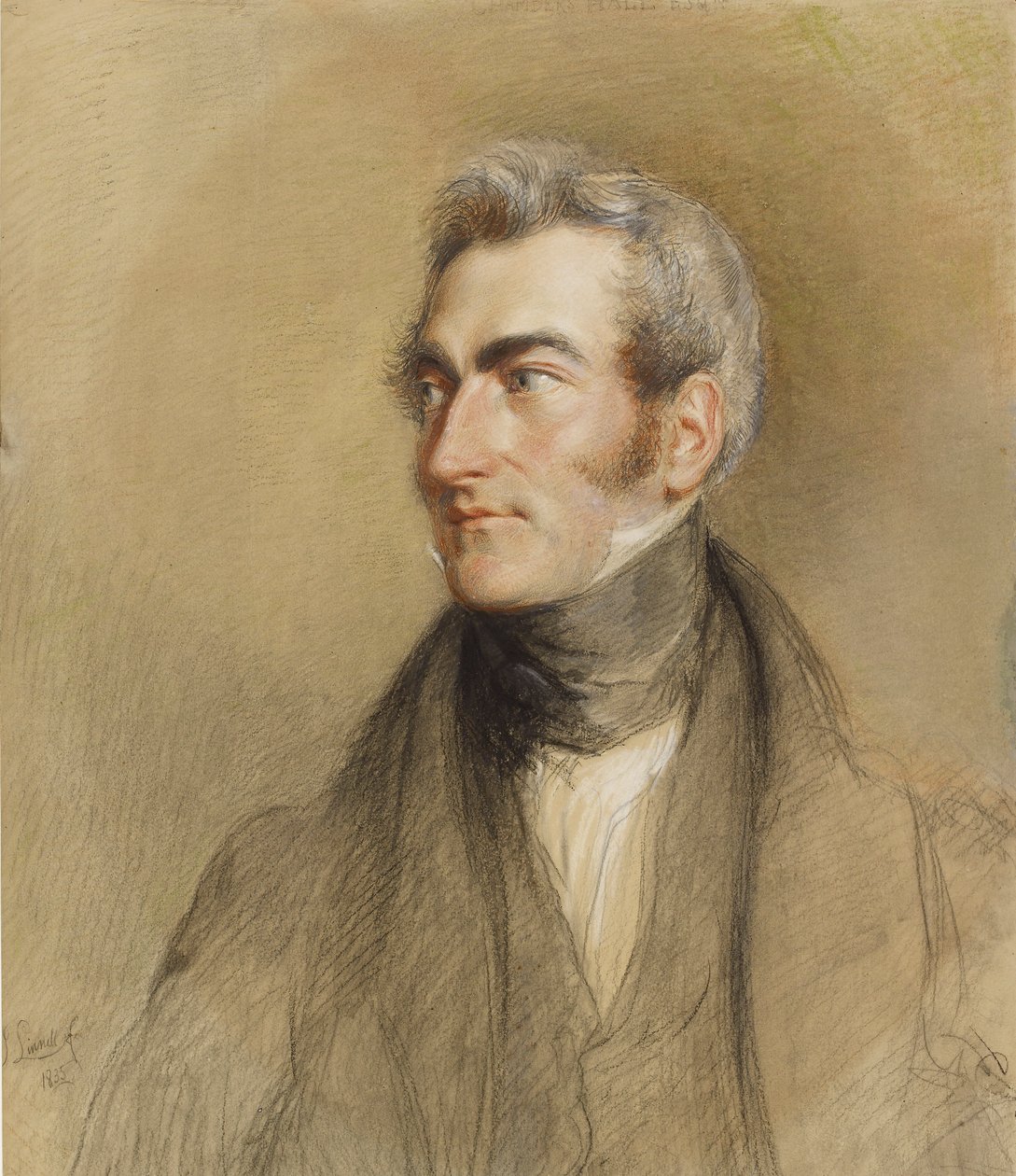 Portræt af Chambers Hall, 1835 af John Linnell